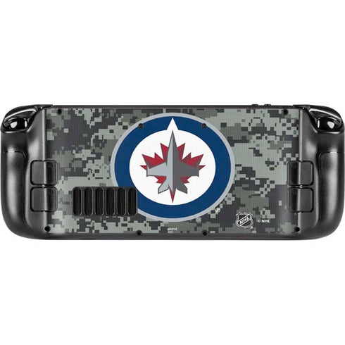 NHL Winnipeg Jets Camo Steam Deck Handheld Gaming Computer Skin